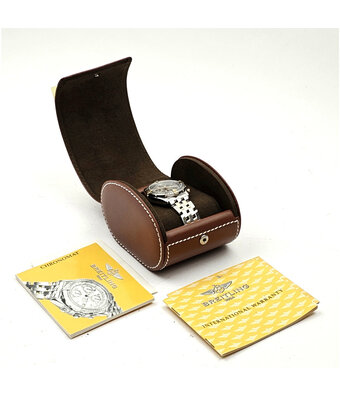 Breitling Chronomat  39 steel - yellow gold blue 2001 box + papers
