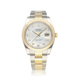 Rolex Datejust 41 steel - gold MOP diamond Oyster 2022 B+P | NEW ROLEX SERVICE