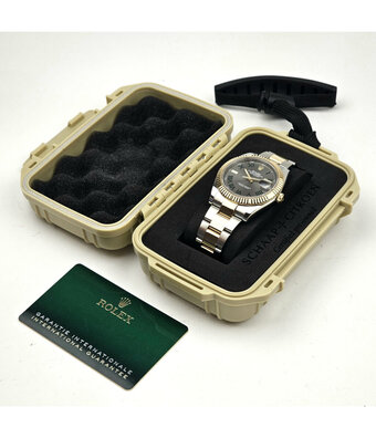 Rolex Datejust 41 steel - yellow gold slate roman Oyster Wimbledon 2021 + papers