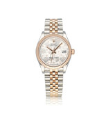 Rolex Datejust 31 steel - rose gold floral motif diamond Jubilee 2023 box + papers