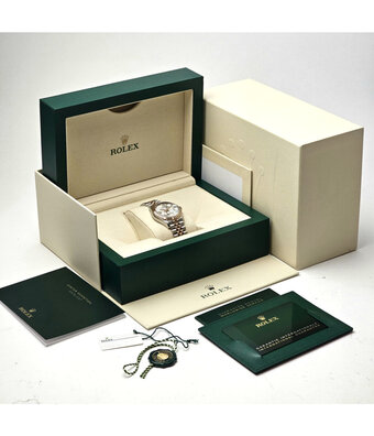 Rolex Datejust 31 steel - rose gold floral motif diamond Jubilee 2023 box + papers