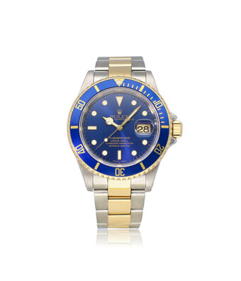 Rolex Submariner Date 40 steel -  yellow gold blue sunburst / bluesy P-serial - 2000