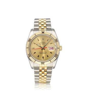 Rolex Datejust 36 Turn-o-graph steel - gold champagne red Jubilee F-serial 2005 | NEW ROLEX SERV