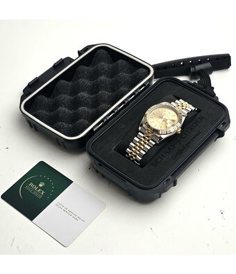 Rolex Datejust 36 Turn-o-graph steel - gold champagne red Jubilee F-serial 2005 | NEW ROLEX SERV