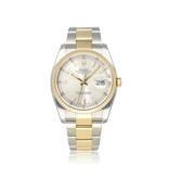 Rolex Datejust 36 steel - yellow gold silver fluted Oyster 2013 + papers