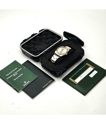 Rolex Datejust 36 steel - yellow gold silver fluted Oyster 2013 + papers