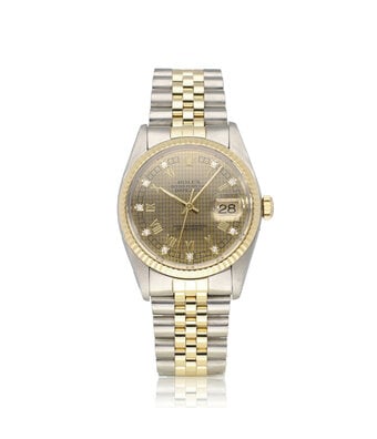 Rolex Datejust 36 steel - gold Pied de Poule - Houndstooth dia 1979 + box | NEW ROLEX SERVICE