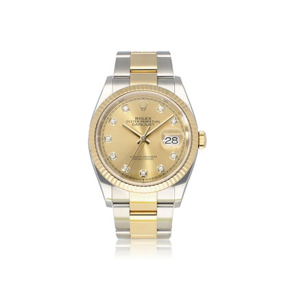 Datejust 36 steel - yellow gold factory champagne diamond Oyster