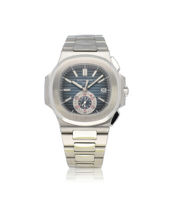 Patek Philippe Nautilus Chronograph 40.5 blue - grey 2013 box + papers