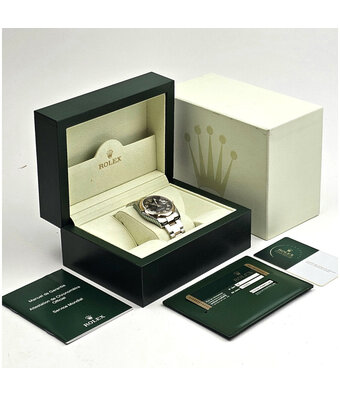 Rolex Datejust 36 steel - yellow gold brown - choco 2012 B+P | NEW ROLEX SERVICE