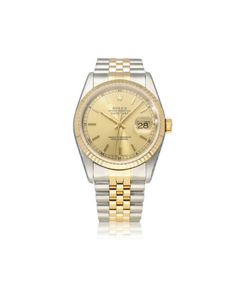 Rolex Datejust 36 steel - gold champagne Jubilee 1998 box + papers