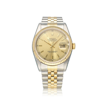 Datejust 36 steel - gold champagne Jubilee 1998 box + papers