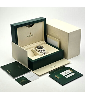 Rolex Datejust 41 steel - yellow gold black fluted Jubilee 2019 B+P | NEW ROLEX SERVICE