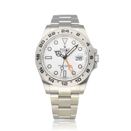 Explorer II 42 white - polar - orange 2021 box + papers