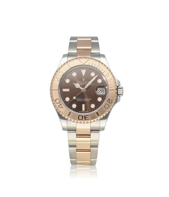 Rolex Yacht-master 37 steel - rose gold brown / choco medium 2021 box + papers