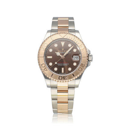 Yacht-master 37 steel - rose gold brown / choco medium 2021 box + papers