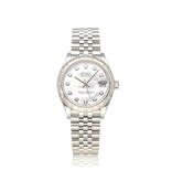 Rolex Datejust 31 steel white MOP diamond dial Jubilee 2023 box + papers