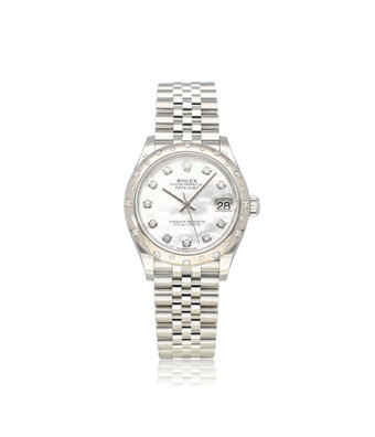 Rolex Datejust 31 steel white MOP diamond dial Jubilee 2023 box + papers