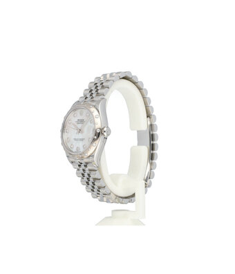 Rolex Datejust 31 steel white MOP diamond dial Jubilee 2023 box + papers