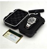Rolex Datejust 36 steel black roulette / red date domed Oyster 2012 + papers