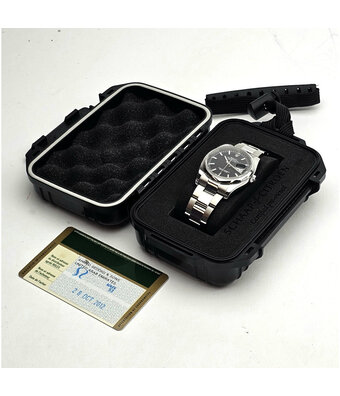 Rolex Datejust 36 steel black roulette / red date domed Oyster 2012 + papers