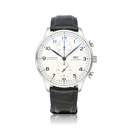 Portugieser Chronograph Edition 150 Years 41 Portuguese steel white 2019 + papers