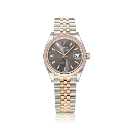 Datejust 31 rose - gold grey / rhodium / slate Oyster 2023 box + papers