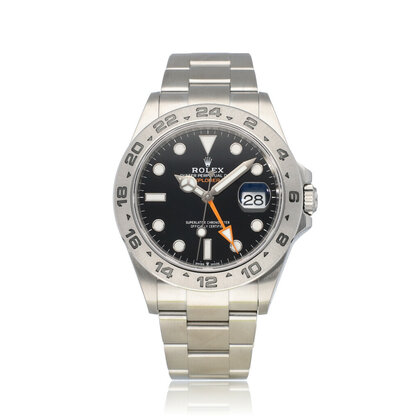 Explorer II 42 steel black orange 2022 box + papers