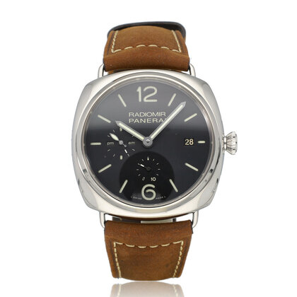 Radiomir 10 Days GMT 47 steel black 2013 B+P | NEW PANERAI SERVICE INCL. STRAP