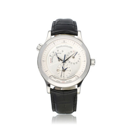 Master Control Geographic 39 steel silver leather + box | NEW JLC SERVICE