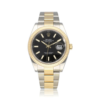 Datejust 41 steel - yellow gold black fluted Oyster 2020 box + papers