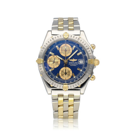 Chronomat 39 steel - yellow gold blue + box