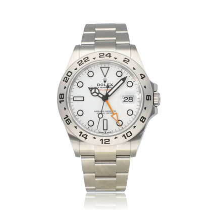 Explorer II 42 steel white orange 2024 box + papers