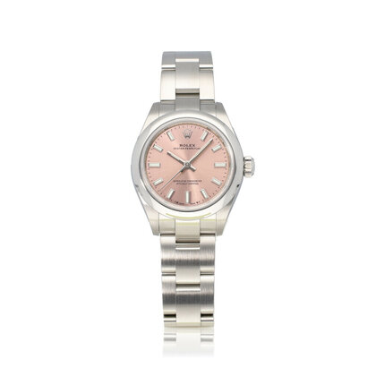 Oyster Perpetual 28 pink - rose - salmon Oyster 2021 B+P | NEW ROLEX SERVICE