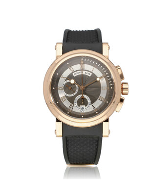 Breguet Marine Chronograph 42 rose gold grey / slate rubber 2021 box + papers