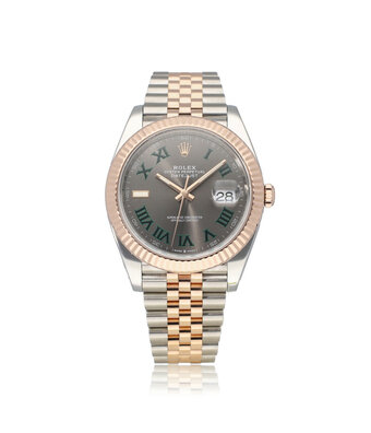 Rolex Datejust II 41 steel - rose gold Wimbledon slate grey roman Jubilee 2023 + papers