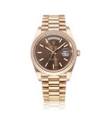Rolex Day-Date 40 rose gold choco / brown President 2024 + papers