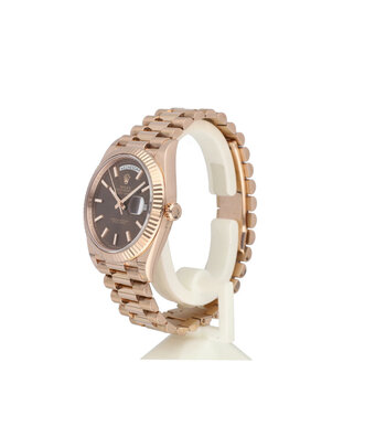 Rolex Day-Date 40 rose gold choco / brown President 2024 + papers