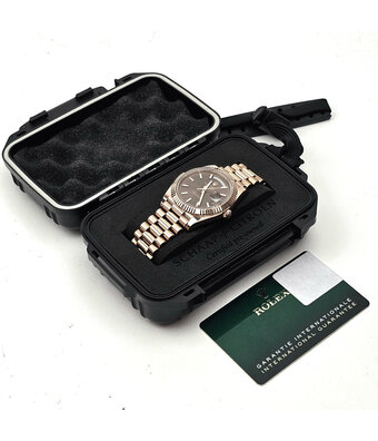 Rolex Day-Date 40 rose gold choco / brown President 2024 + papers