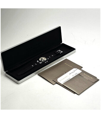 Aluminium Chronograph  40 titanium white black rubber 2022 box + papers