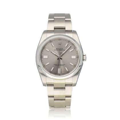 Oyster Perpetual 36 steel silver - grey - slate Oyster 2016 B+P | NEW ROLEX SERVICE
