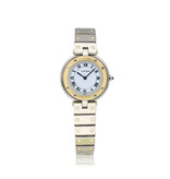 Cartier Santos Ronde Vendome 24 steel - yellow gold silver roman 1988 B+P | EXTRA BRACELET