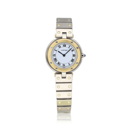 Santos Ronde Vendome 24 steel - yellow gold silver roman 1988 B+P | EXTRA BRACELET