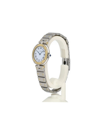 Cartier Santos Ronde Vendome 24 steel - yellow gold silver roman 1988 B+P | EXTRA BRACELET
