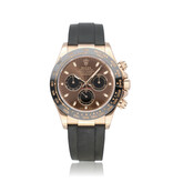 Rolex Daytona  40 rose gold choco / brown rubber - Oysterflex 2022 box + papers