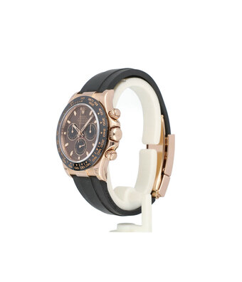 Rolex Daytona  40 rose gold choco / brown rubber - Oysterflex 2022 box + papers