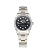 Rolex Explorer  36 steel black Oyster 2023 + papers