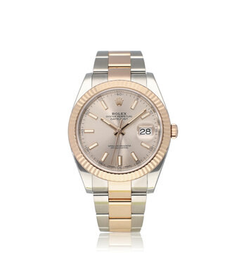 Rolex Datejust 41 steel rose gold sundust Oyster 2017 B+P | NEW ROLEX SERVICE