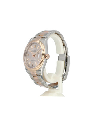 Rolex Datejust 41 steel rose gold sundust Oyster 2017 B+P | NEW ROLEX SERVICE