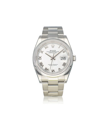 Rolex Datejust 36 steel white roman Oyster 2019 + papers | NEW ROLEX SERVICE